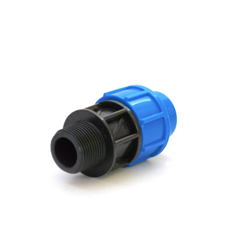 COMPRESSION MALE THREADED ADAPTOR 63MM X 1 1/2