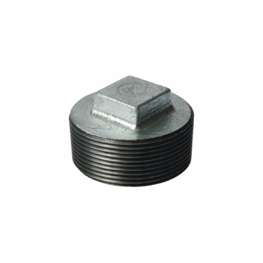 GALVANIZED MALE END CAP 65mm