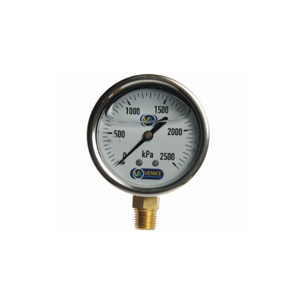 Pressure Gauge 0 - 250 KPA (1/4 BSP)(8mm)(2.5 Bar)