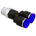 Tube To Male Y-Piece Male Thread 10mm 3/8(Air Fitting)